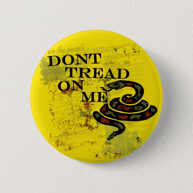 Dont Tread on Me Gadsden Flag/Symbol 6 Cm Round Badge (Front)