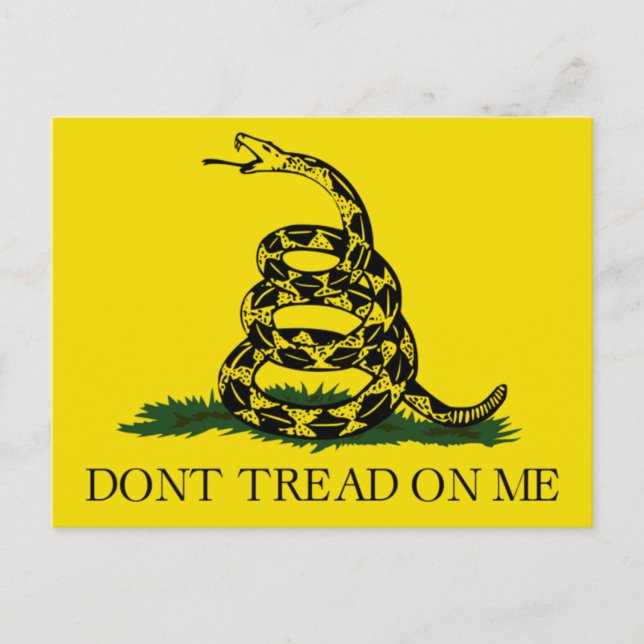 Don't Tread on Me, Gadsden flag tea party Postcard (Front)