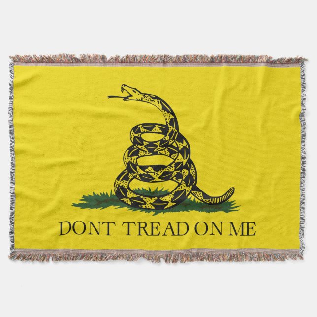 Dont Tread On Me Gadsden Flag Throw Blanket (Front)