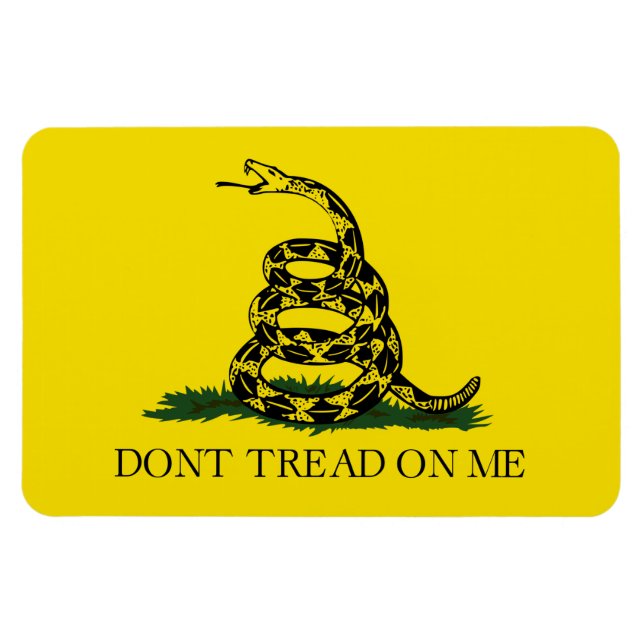 Don't Tread On Me! Gadsden Rattlesnake Flag Magnet (Horizontal)