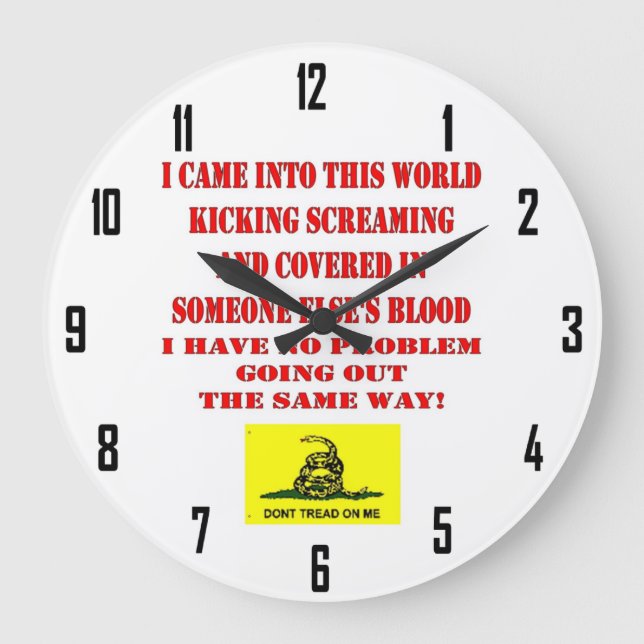 DON'T TREAD ON ME LARGE CLOCK (Front)
