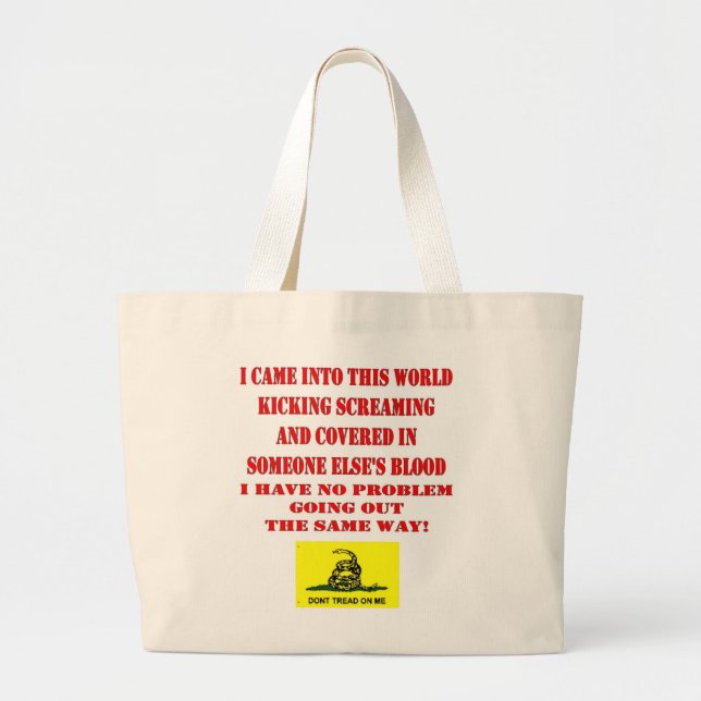 DON'T TREAD ON ME LARGE TOTE BAG (Front)