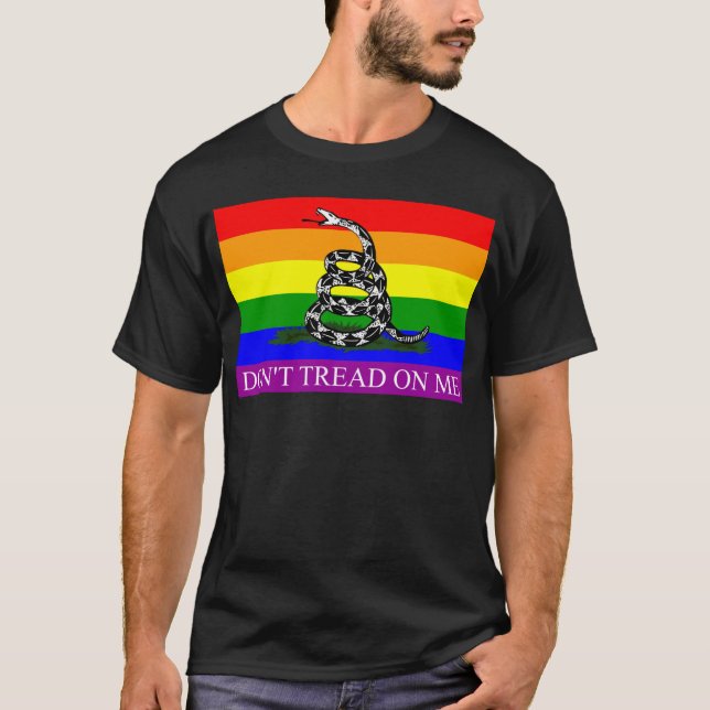 Don't Tread On Me LGBT Pride T-Shirt (Front)