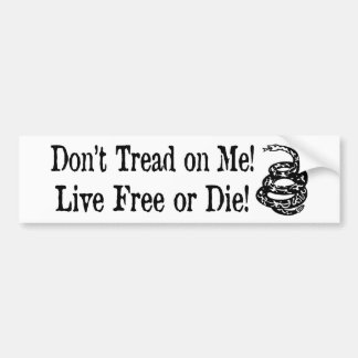 Don't Tread On Me - Live Free or Die Sticker