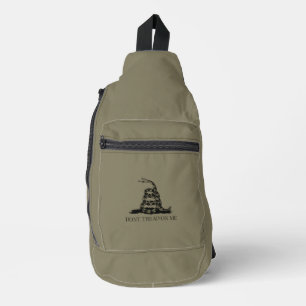 Don't Tread On Me Military Brown Sling Bag