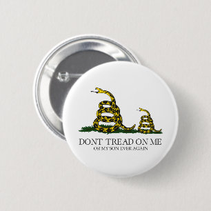 Don't Tread on Me or My Son Gadsden Flag Meme 6 Cm Round Badge