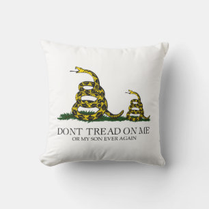 Don't Tread on Me or My Son Gadsden Flag Meme Cushion
