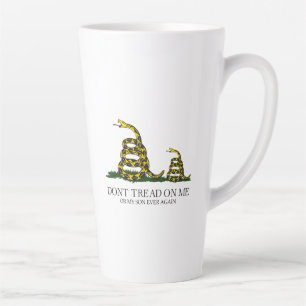 Don't Tread on Me or My Son Gadsden Flag Meme Latte Mug