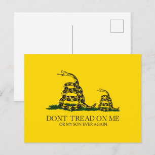 Don't Tread on Me or My Son Gadsden Flag Meme Postcard