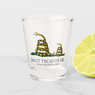 Don't Tread on Me or My Son Gadsden Flag Meme Shot Glass