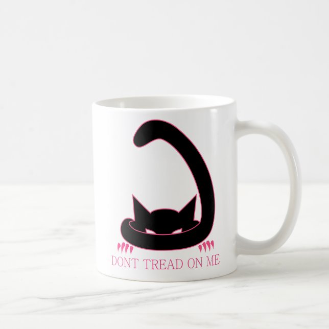 Don't Tread on Me Pink Kitty Coffee Mug (Right)