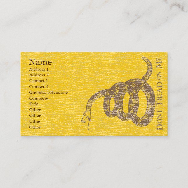 "Don't Tread On Me" Profile Card (Front)