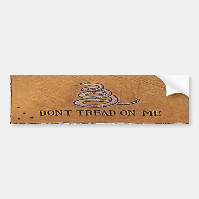 dont tread on me rectangle bumper sticker (Front)