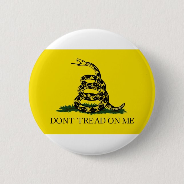 Dont Tread On Me Revolutionary War Gadsden Flag 6 Cm Round Badge (Front)