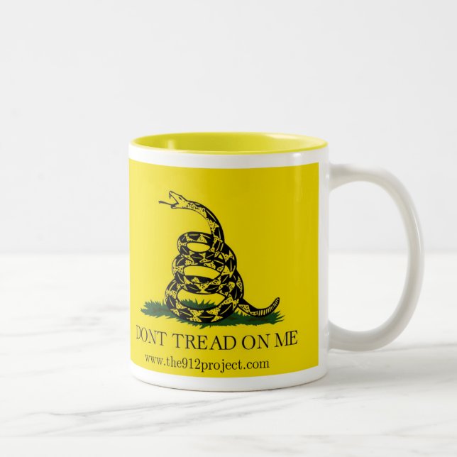 Don't Tread On Me Two-Tone Coffee Mug (Right)