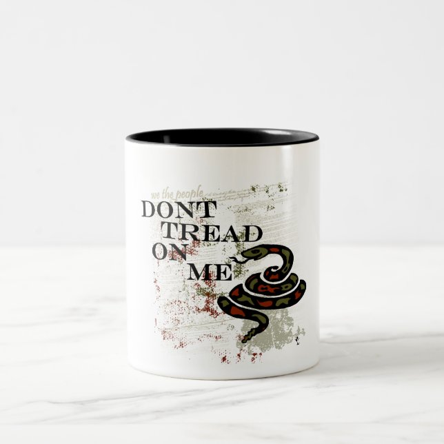 Dont Tread on Me Two-Tone Coffee Mug (Center)
