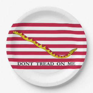 Don't Tread on Me US Naval Jack Paper Plate