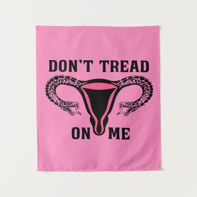 Don't Tread On Me Uterus Tapestry (Front)