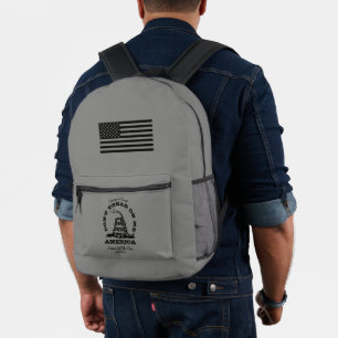 Don't Tread On Me with American Flag Printed Backpack