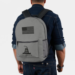 Don't Tread On Me with American Flag Printed Backpack