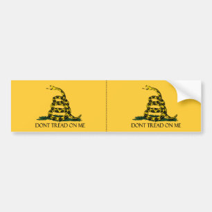 Don't Tread on Me, Yellow Gadsden Flag Decal 2-up