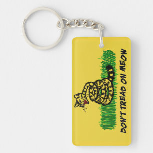 Don't Tread on Meow Key Ring