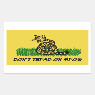 Don't Tread on Meow Rectangular Sticker