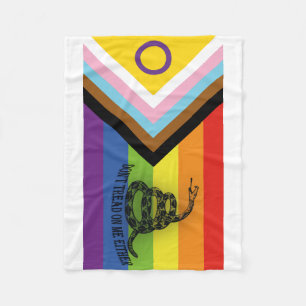 Don't Tread On Progressive Pride Fleece Blanket