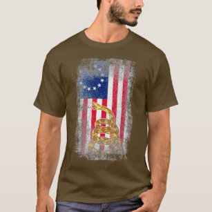Dont Tread Patriot On Me Gadsden Snake Flag  T-Shirt