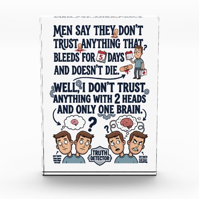 Don't Trust Two Heads One Brain Photo Block (Front)