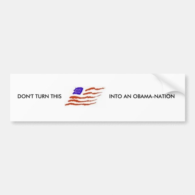 DON'T TURN THIS INTO AN OBAMA NATION BUMPER STICKER (Front)