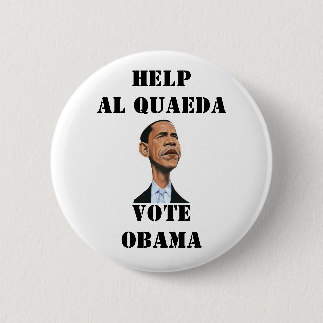 DON'T VOTE FOR OBAMA 6 CM ROUND BADGE (Front)
