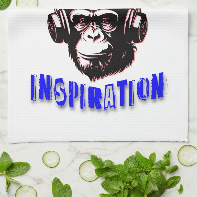 Don't Wait For Inspiration Tea Towel (Folded)