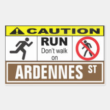 Don't walk on Ardennes sticker
