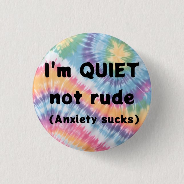 Don't Want To Talk 3 Cm Round Badge (Front)