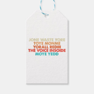 Don't Waste Your Time On Me I Miss You Lyric Gift Tags