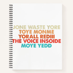 Don't Waste Your Time On Me I Miss You Lyric Notebook