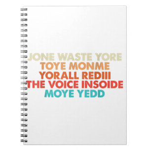 Don't Waste Your Time On Me I Miss You Lyric  Notebook