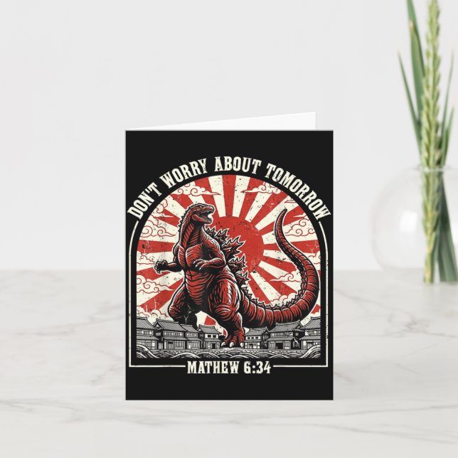 Dont Worry About Tomorrow Matthew 6_34 Monster Card (Front)