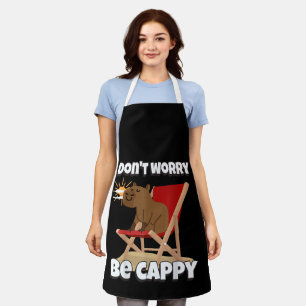 Don't Worry Be Cappy, Cute Capybara Gift Animal Apron