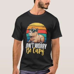 Dont Worry Be Capy Capybara Retro Men Boys Kids Yo T-Shirt