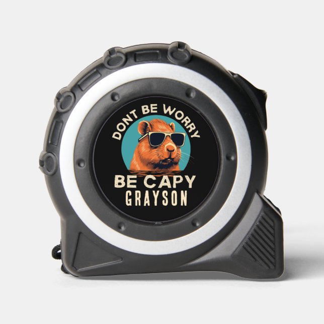 Don't Worry Be Capy Funny Cool Personalised Name 1 (Front)