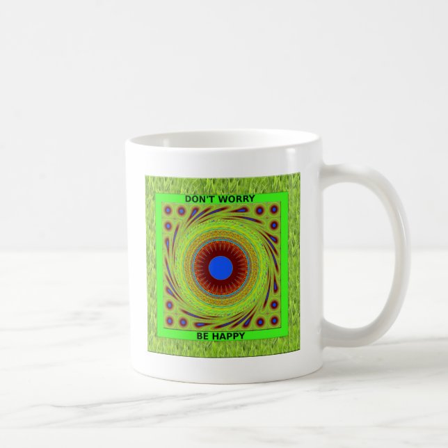 Don't Worry Be Happy Art Print Coffee Mug (Right)