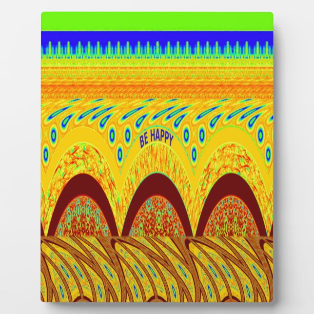 Don't Worry Be Happy Art Print Design Plaque (Front)