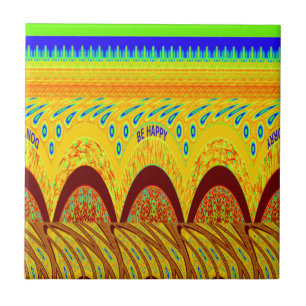 Don't Worry Be Happy Art Print Design Tile