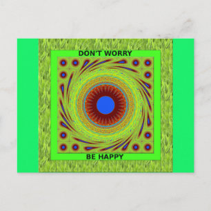 Don't Worry Be Happy Art Print Postcard