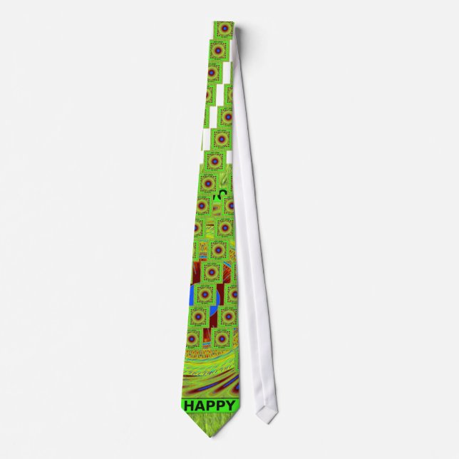 Don't Worry Be Happy Art Print Tie (Front)