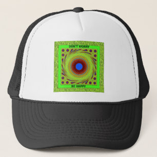 Don't Worry Be Happy Art Print Trucker Hat