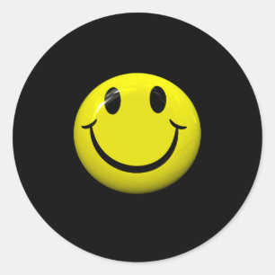 Dont Worry Be Happy Face Classic Round Sticker