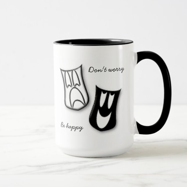 Dont worry be happy mug (Right)